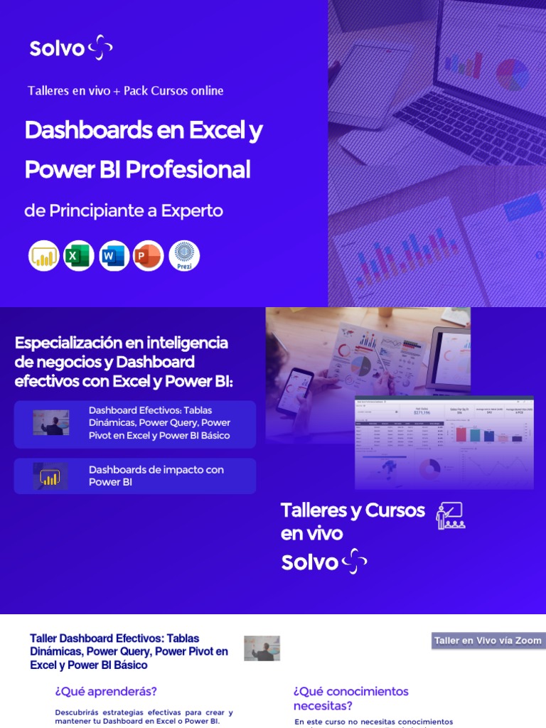 Brochure Dashboards en Excel y Power BI | PDF | Microsoft Excel ...