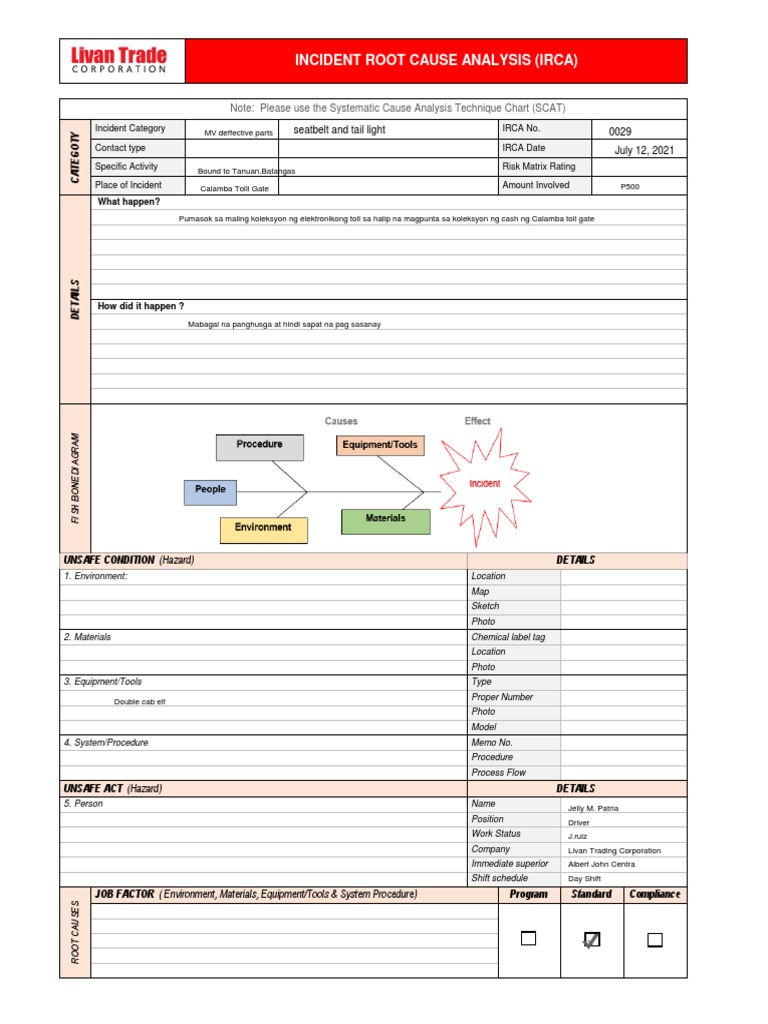 Incident Root Cause Analysis Report | PDF | Human Factors And ...