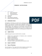 Characteristics of Functions