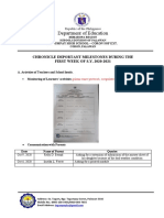 Department of Education: Chronicle Important Milestones During The FIRST WEEK OF S.Y. 2020-2021