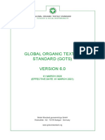 Global Organic Textile Standard (Gots) : 01 MARCH 2020 (Effective Date: 01 March 2021)
