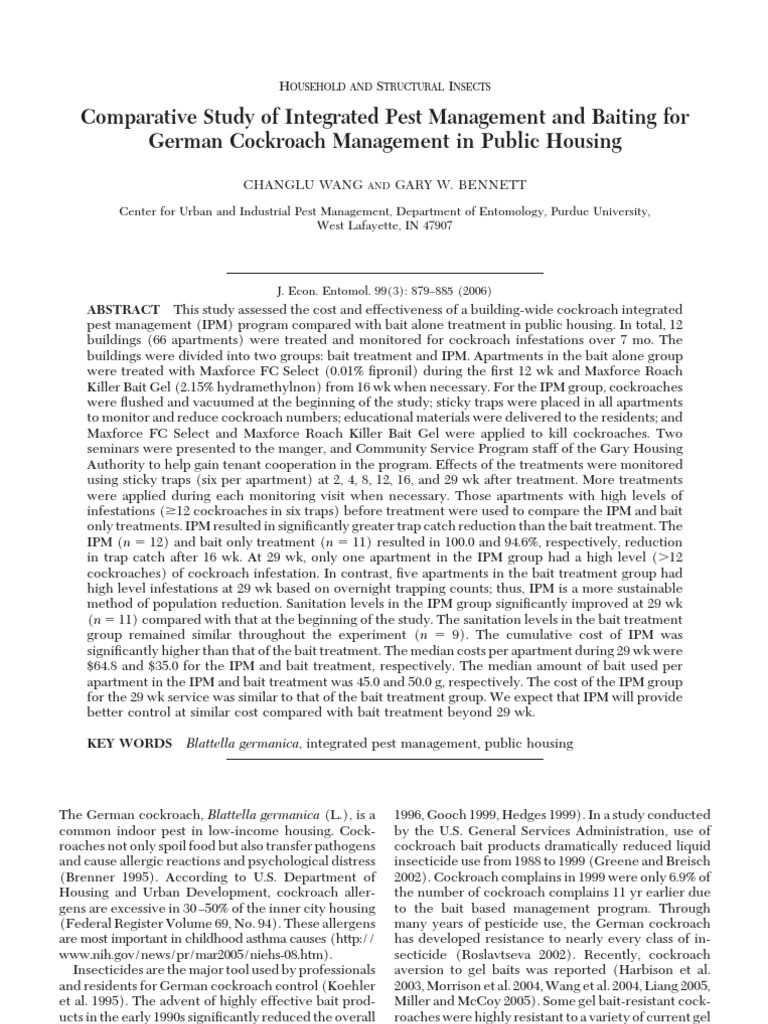 Comparative Study of Integrated Pest Management and ...