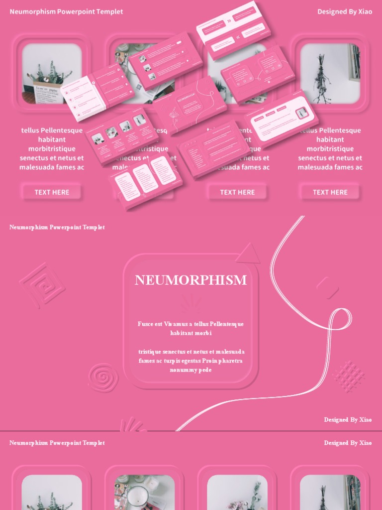 Neumorphism Free PowerPoint Template | PDF