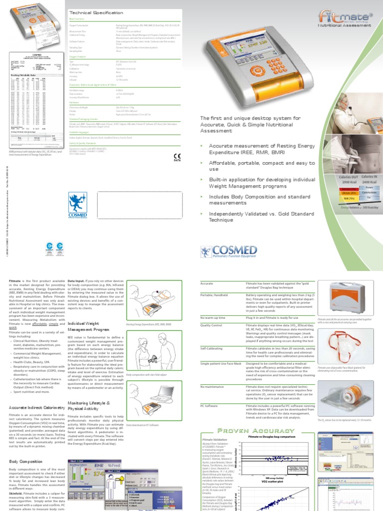 Fitmate Brochure | PDF | Weight Management | Calorie