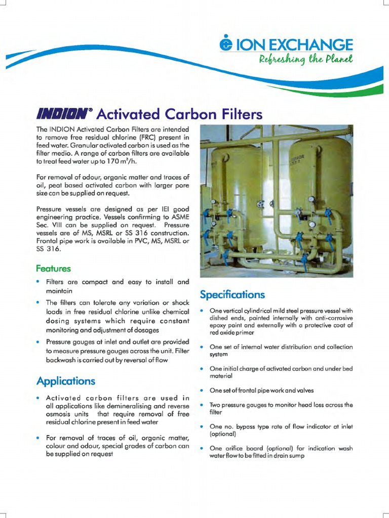 Activated Carbon Filters for Chlorine Removal | PDF | Pressure ...