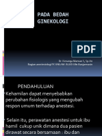 Anestesi Pada Bedah Obstetri Ginekologi