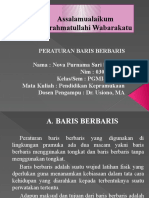 Peraturan Baris Berbaris - Nova Purnama Sari BR - Sitepu (0306193176) - Pgmi-5 Sem 4