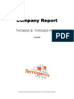 Company Report: Thomas B. Thriges Fund