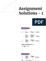 Bridge Course - Differentiation - 1 - VMath (Assignment Solutions)