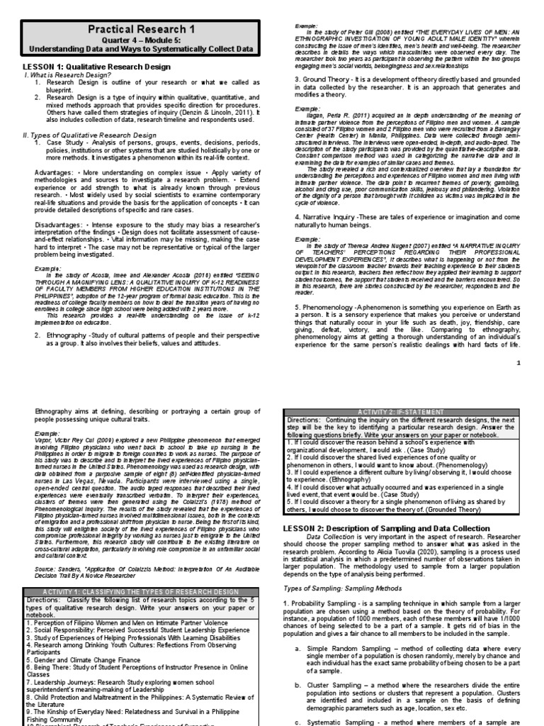 Practical Research LAS - STs Q4 FINAL | PDF | Survey Methodology ...