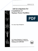 NUREG CR-5738 Field Investigations For Foundations of Nuclear Power Facilities