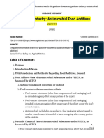 Guidance For Industry Antimicrobial Food Additives FDA