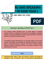 Listening and Speaking Skills in KSSR Year 1: Rama, Ammar, Dini, Syahmi