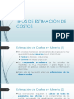 Tipos de Estimacion de Costos