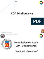 COA Disallowance: Module VI. Disposal Management