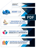 Hist 11: Readings in The Philippine History History