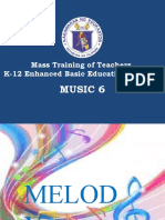 Music 6: Mass Training of Teachers K-12 Enhanced Basic Education Program