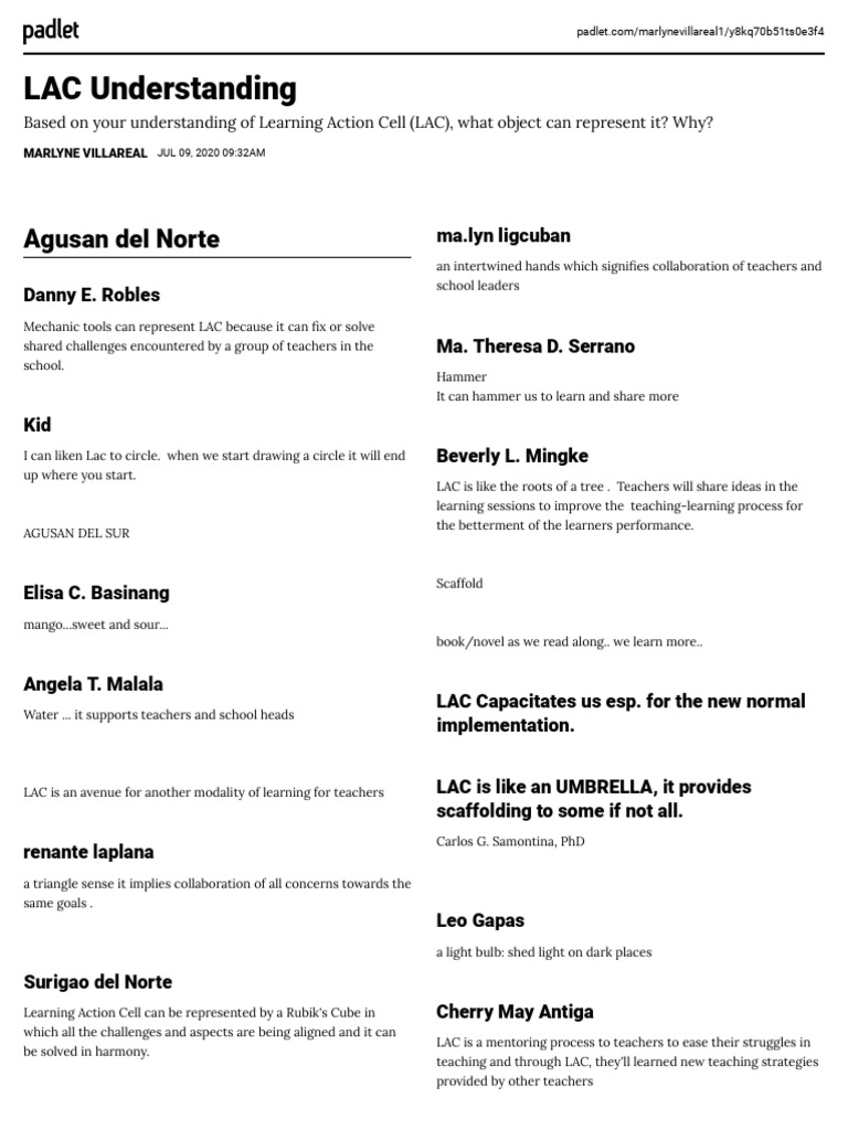 LAC: Collaborative Learning Tools | PDF | Mentorship | Learning