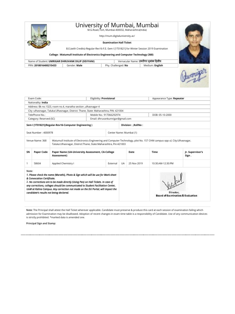 University of Mumbai, Mumbai | PDF | Computing | Science