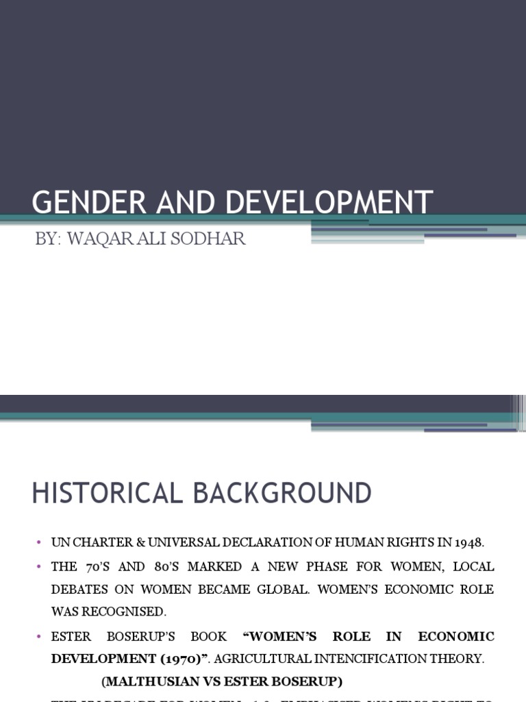Gender and Development | PDF | Social Science