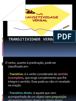 Transitividade verbal: tipos de verbos