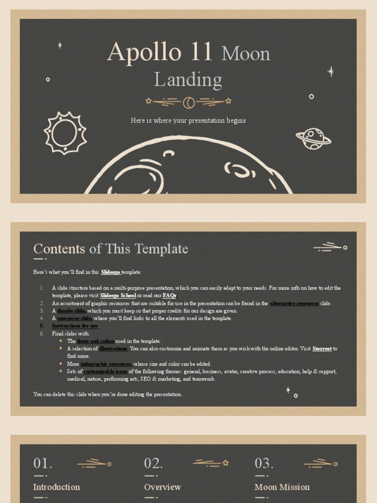 Apollo 11 Moon Landing Presentation | PDF | Planets | Solar System