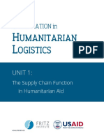 Unit 1 - Supply Chain in Humanitarian Aid