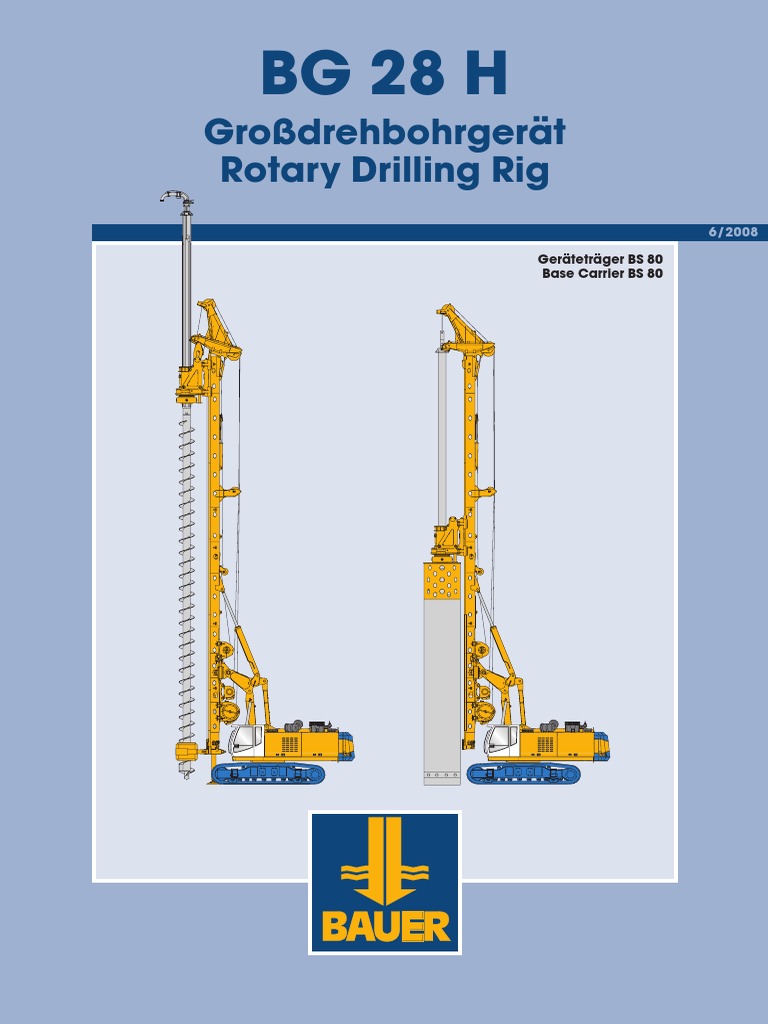 Bauer Bg 28 H Rotary Drilling Rig Pdf