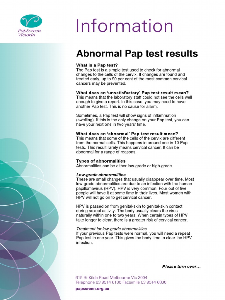 Understanding Abnormal Pap Results | PDF | Cervical Cancer | Neoplasms