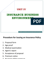 Unit Iv: Insurance Business Environment