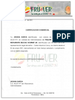 Certificado Comercial Fru&Ver