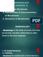 Morphology (Session 1)