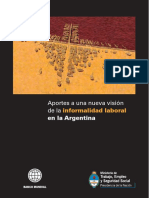 Aportes a Una Nueva Vision de La Informalidad Laboral en La Argentina