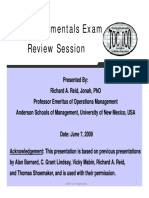 TOC Fundamentals Exam Review Session: TOCICO 2009 Conference