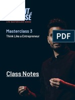Masterclass 3: Think Like an Entrepreneur
