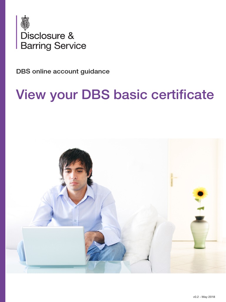 View Your DBS Basic Certificate DBS Online Account Guidance PDF