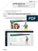 Flipped Activity # 6: PART A - Topic: Grammar - Unit 8A - Reported Speech