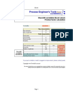 Churchill Correlation Excel Calculation Tool Friction Factor Calculation