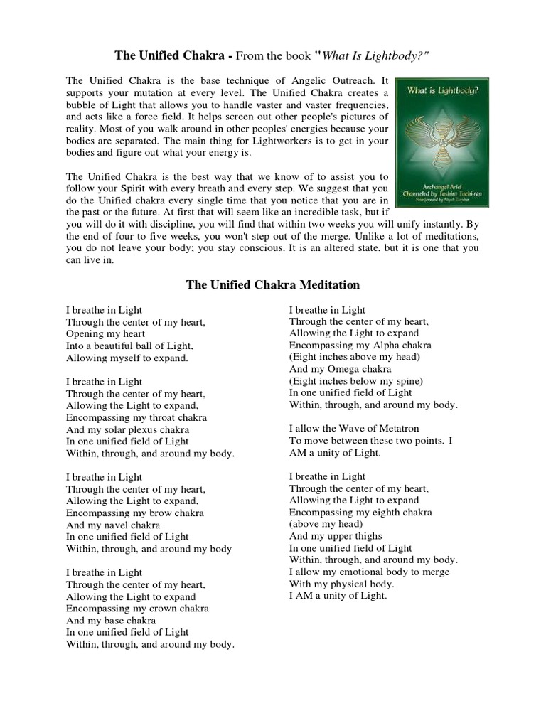 Unified Chakra Meditation Guide | PDF | Philosophy | Self-Improvement