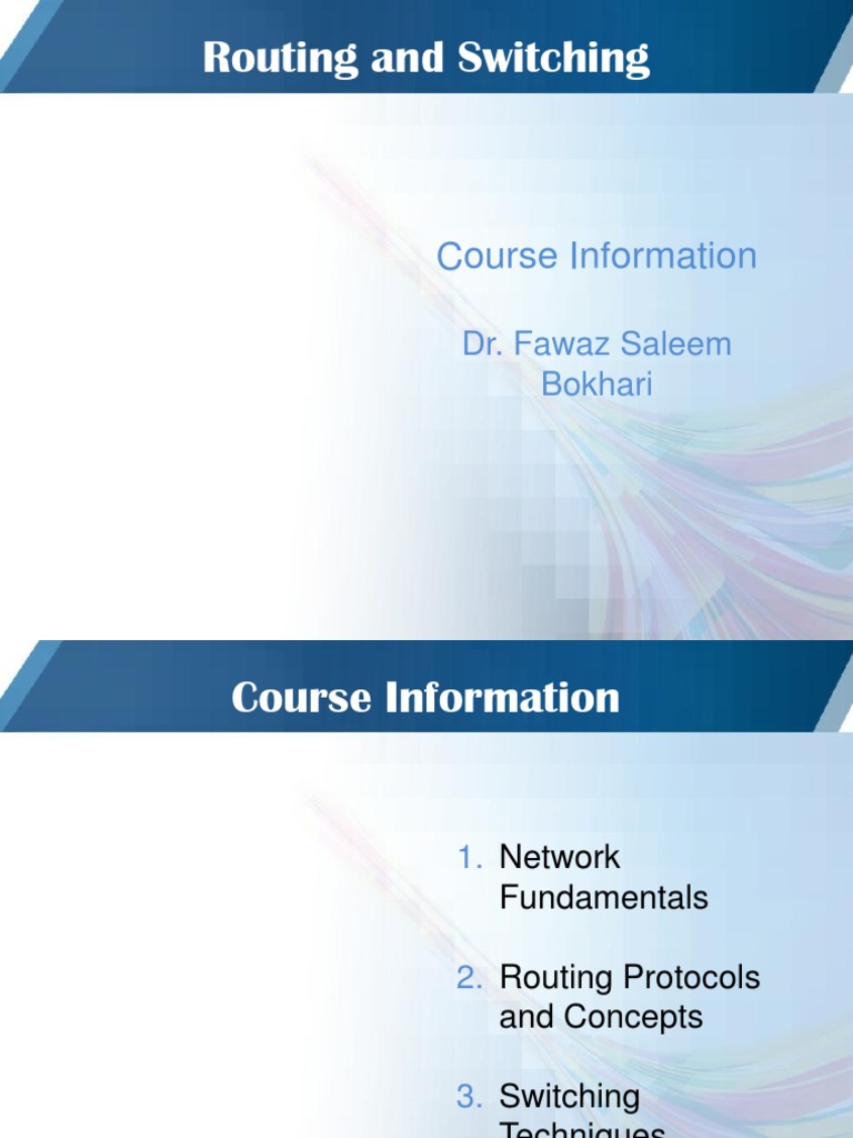 Routing and Switching Slides - 1 | PDF | Internet Protocols | Computer ...