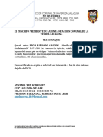 Certificado Junta - Doc Hugo Sandra