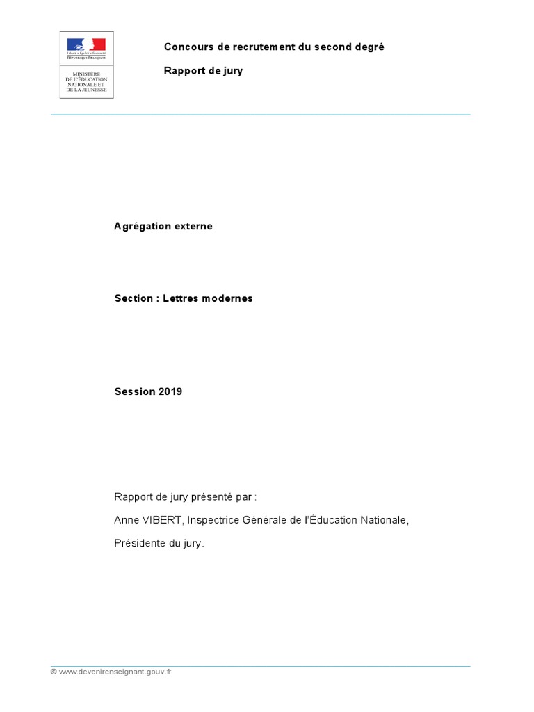 Lettre Pour Arrêter Une Option Facultative Au Lycée RJ 2019 Agregation Externe Lettres Modernes - 1177727 | PDF | Honoré de  Balzac | Romans