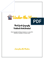 Under The Home: Third Grade Geography Notebook Work Printout