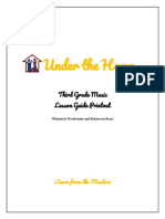 Under The Home: Third Grade Music Lesson Guide Printout