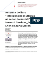 Resenha Do Livro Inteligencias Multiplas Ao Redor Do Mundo de Howard Gardner Jie Qi Shen e Seana Moranpdf