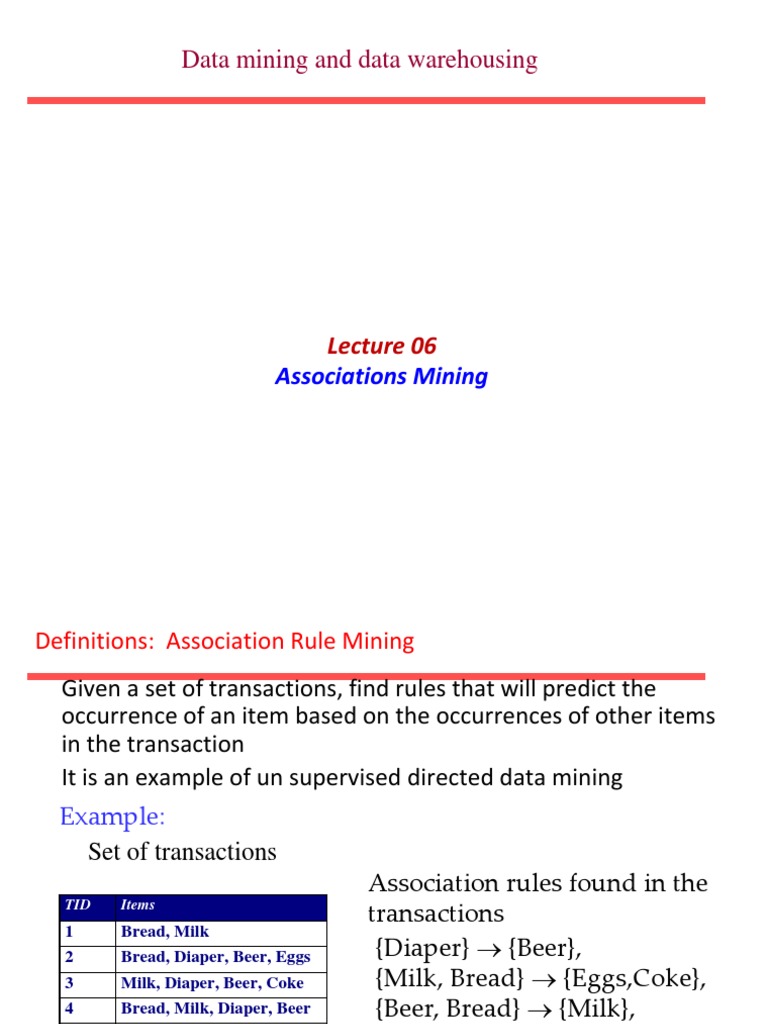 Association Rule Mining Overview | PDF | Applied Mathematics ...