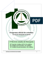 Escuela de Osteopatia de Madrid Programa