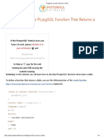 PostgreSQL Function Returns Table