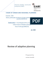 EIABC Chair of Urban Planning Reviews Adaptive Planning Approach