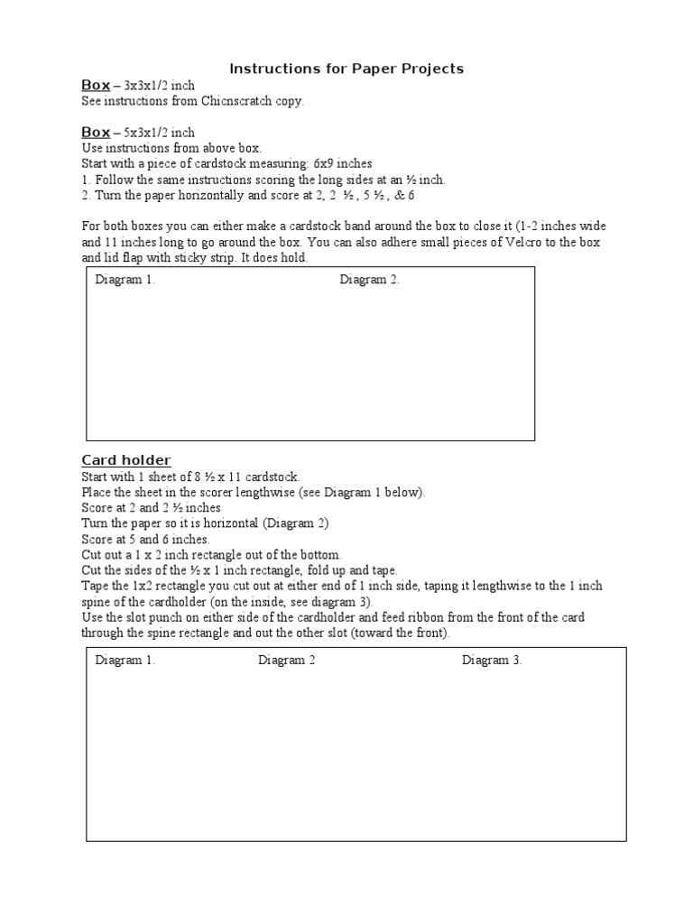 Instructions For Paper Projects | PDF | Teaching Methods & Materials ...